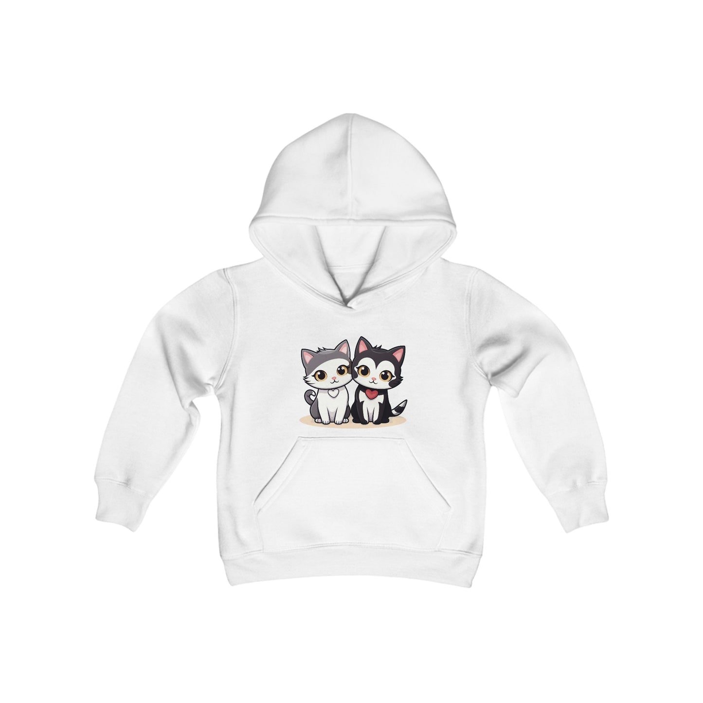 Cat love Youth Heavy Blend Hooded Sweatshirt