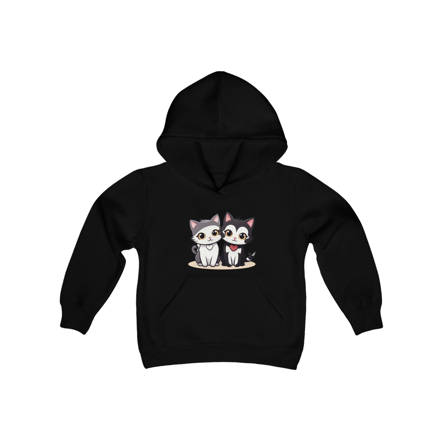 Cat love Youth Heavy Blend Hooded Sweatshirt