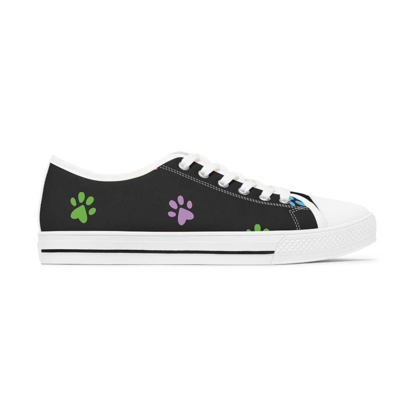 Women's Low Top Sneakers cat paw prints