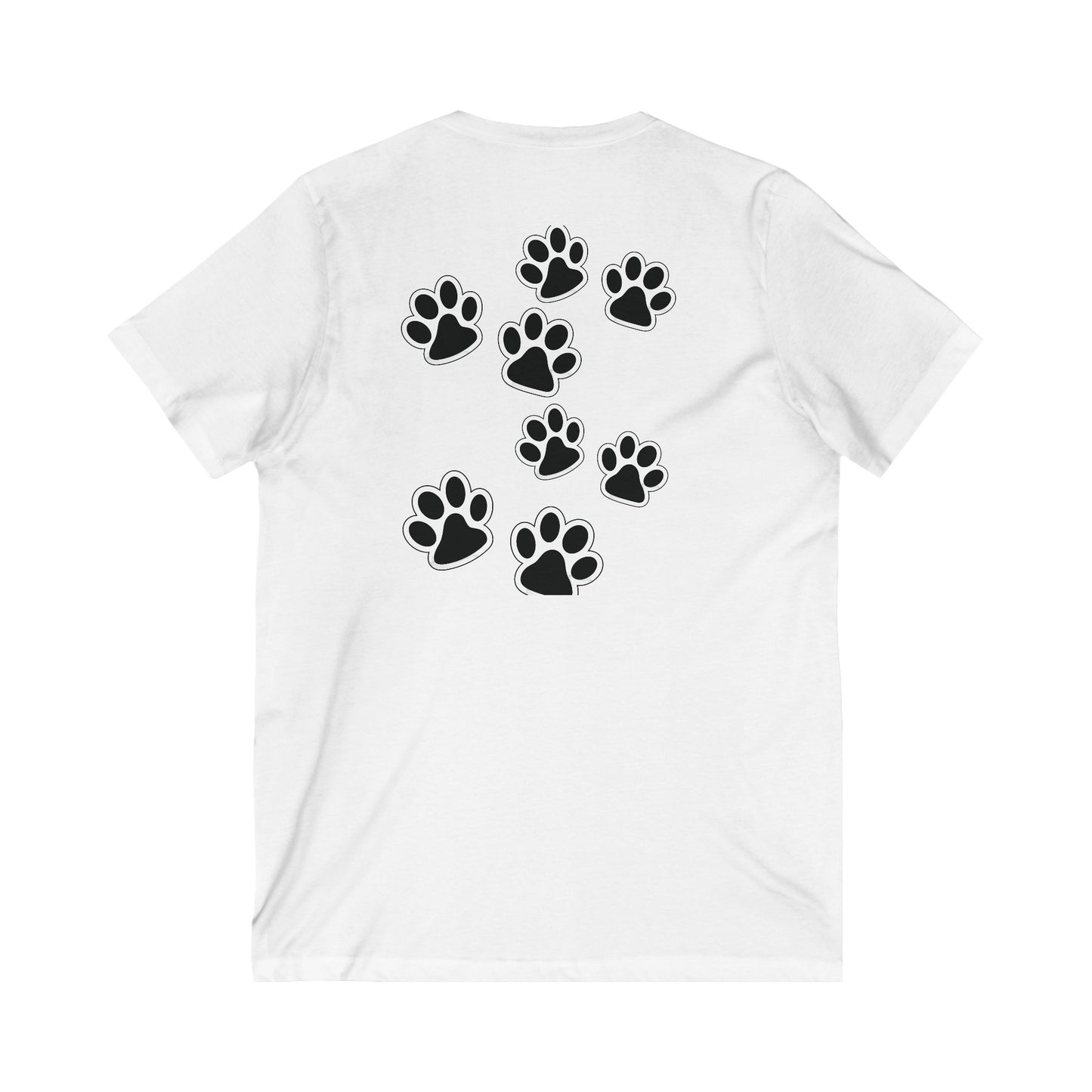 Pawsitive Vibes Only Unisex Jersey Short Sleeve V-Neck Tee