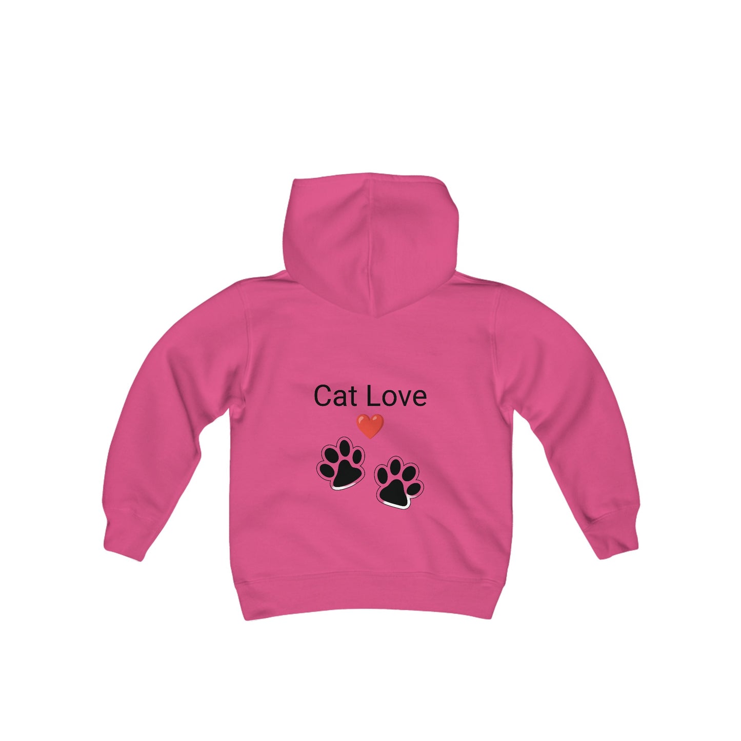 Cat love Youth Heavy Blend Hooded Sweatshirt