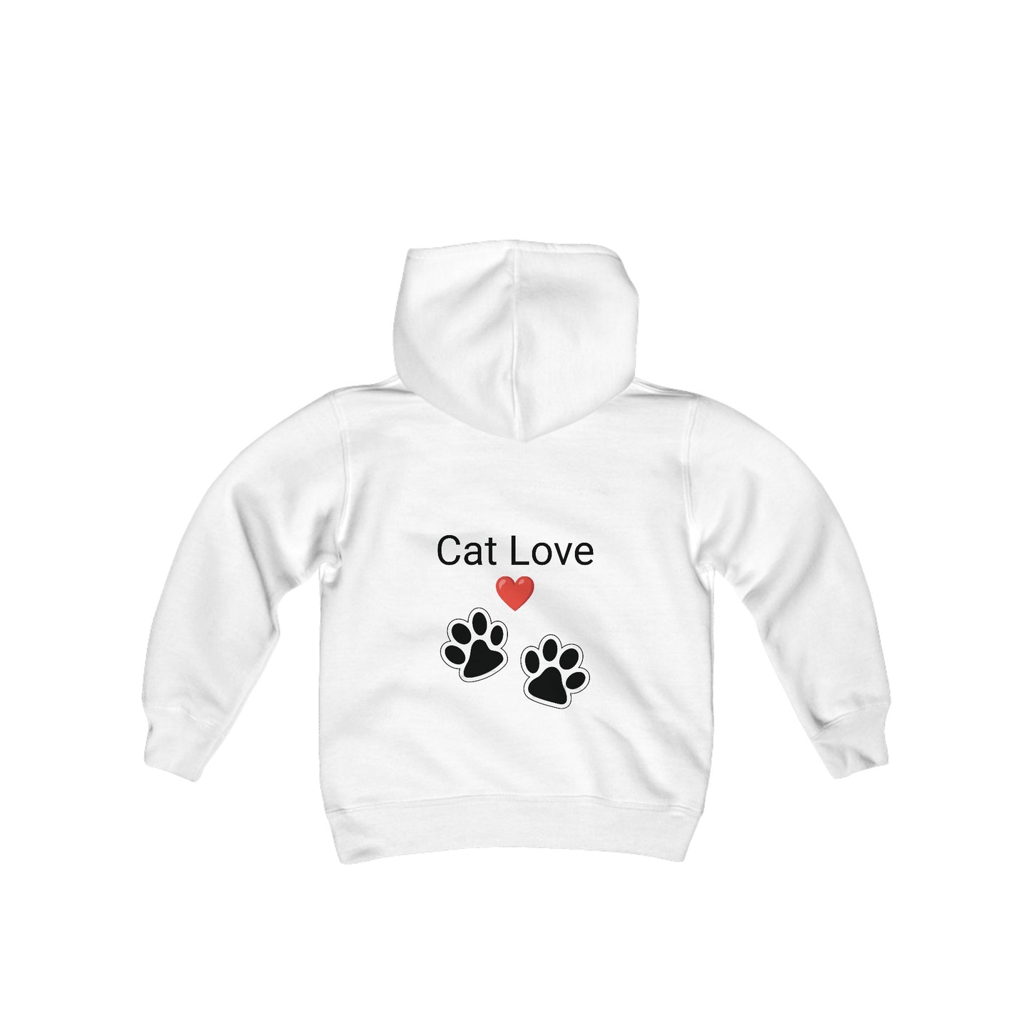 Cat love Youth Heavy Blend Hooded Sweatshirt