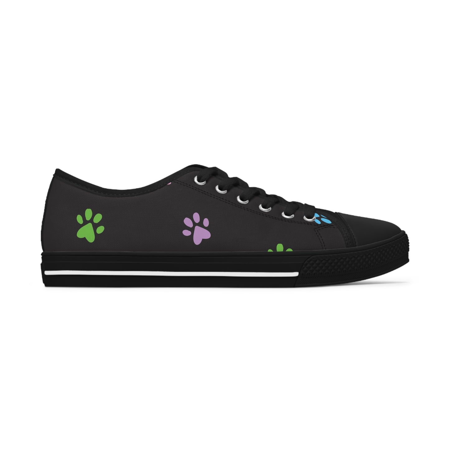 Women's Low Top Sneakers cat paw prints