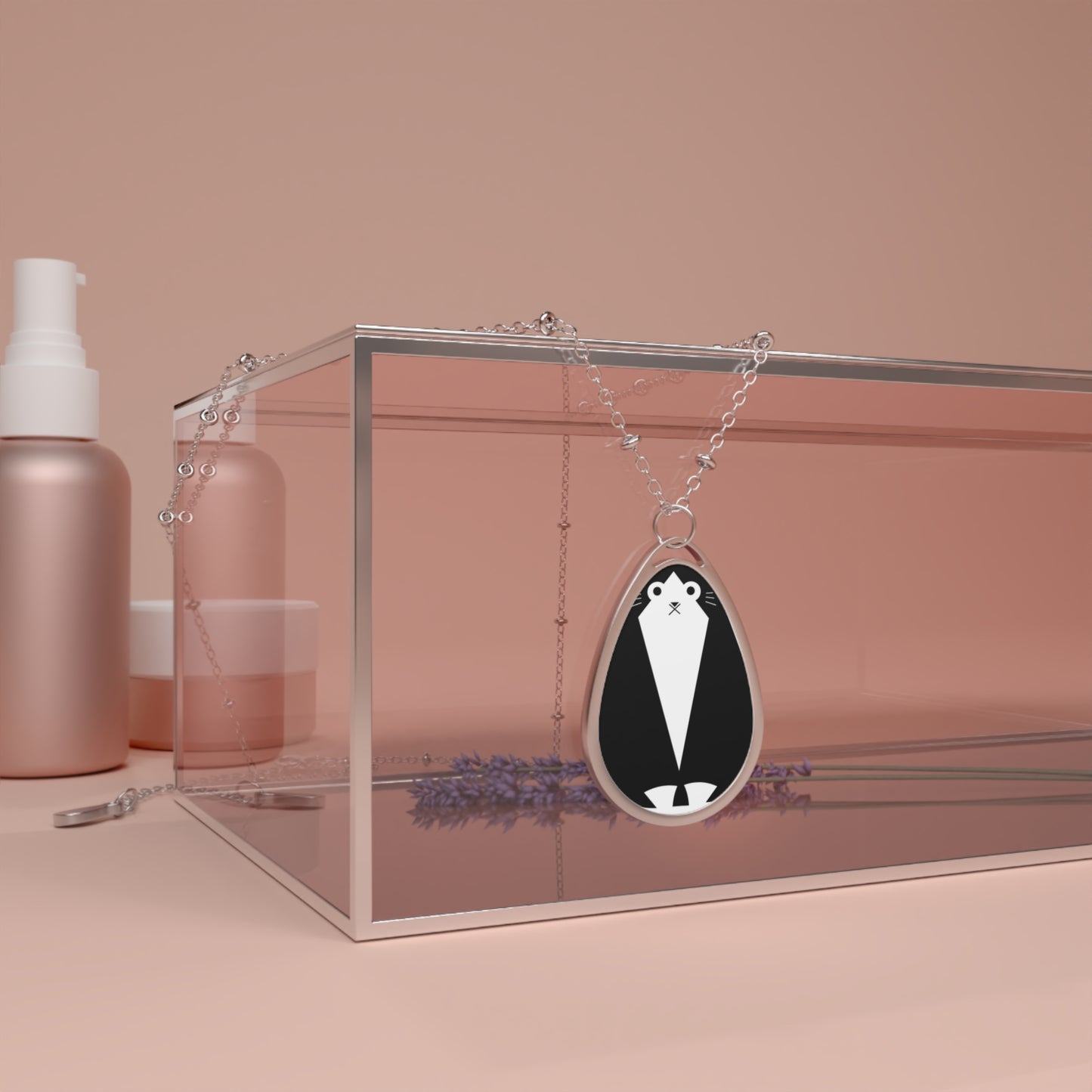 Oval Cat Necklace,