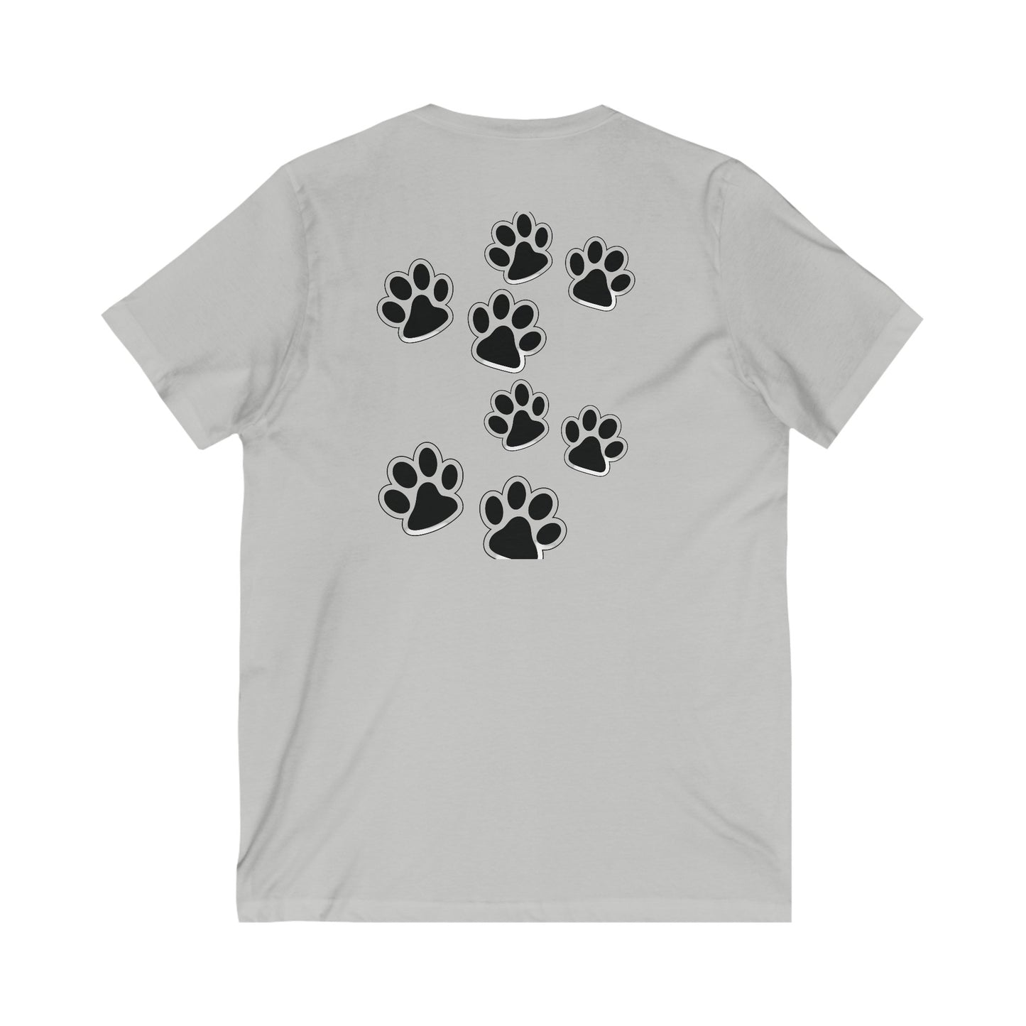 Pawsitive Vibes Only Unisex Jersey Short Sleeve V-Neck Tee