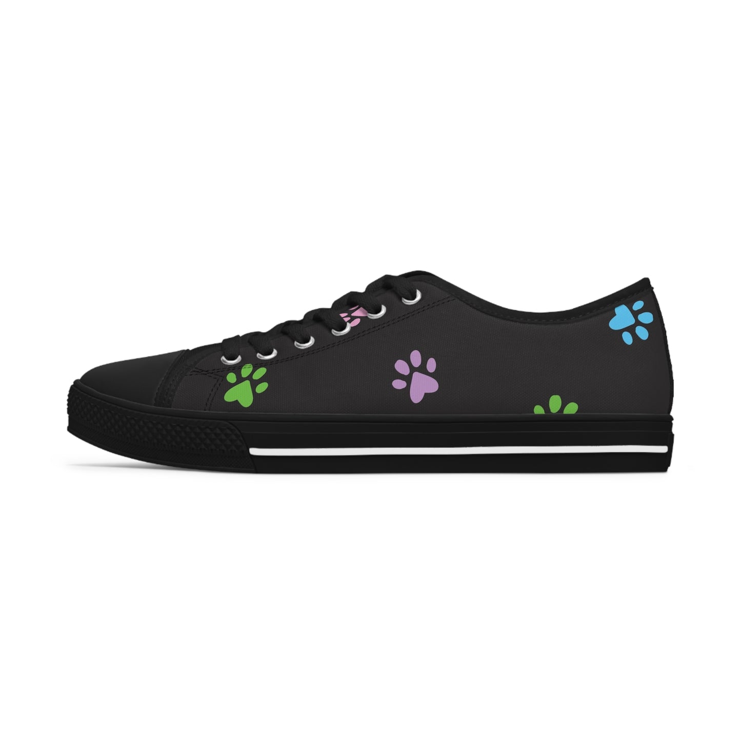 Women's Low Top Sneakers cat paw prints