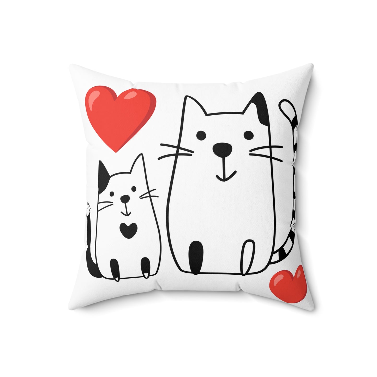 Cat lover collection Spun Polyester Square Pillow