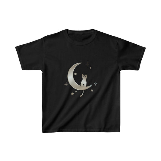 Cat moon stars Kids Heavy Cotton™ Tee