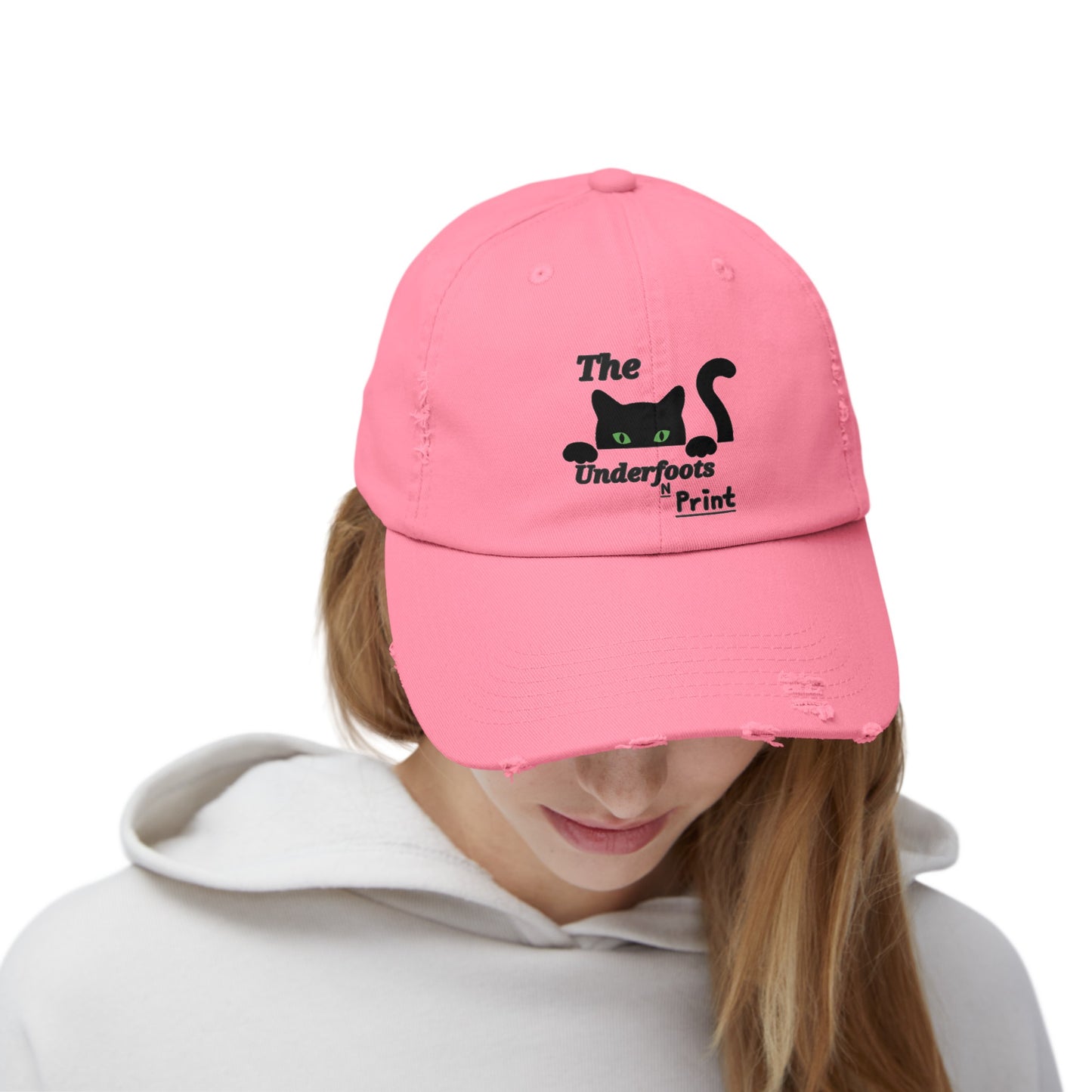 The Underfoots-N-Print Unisex Distressed Cap
