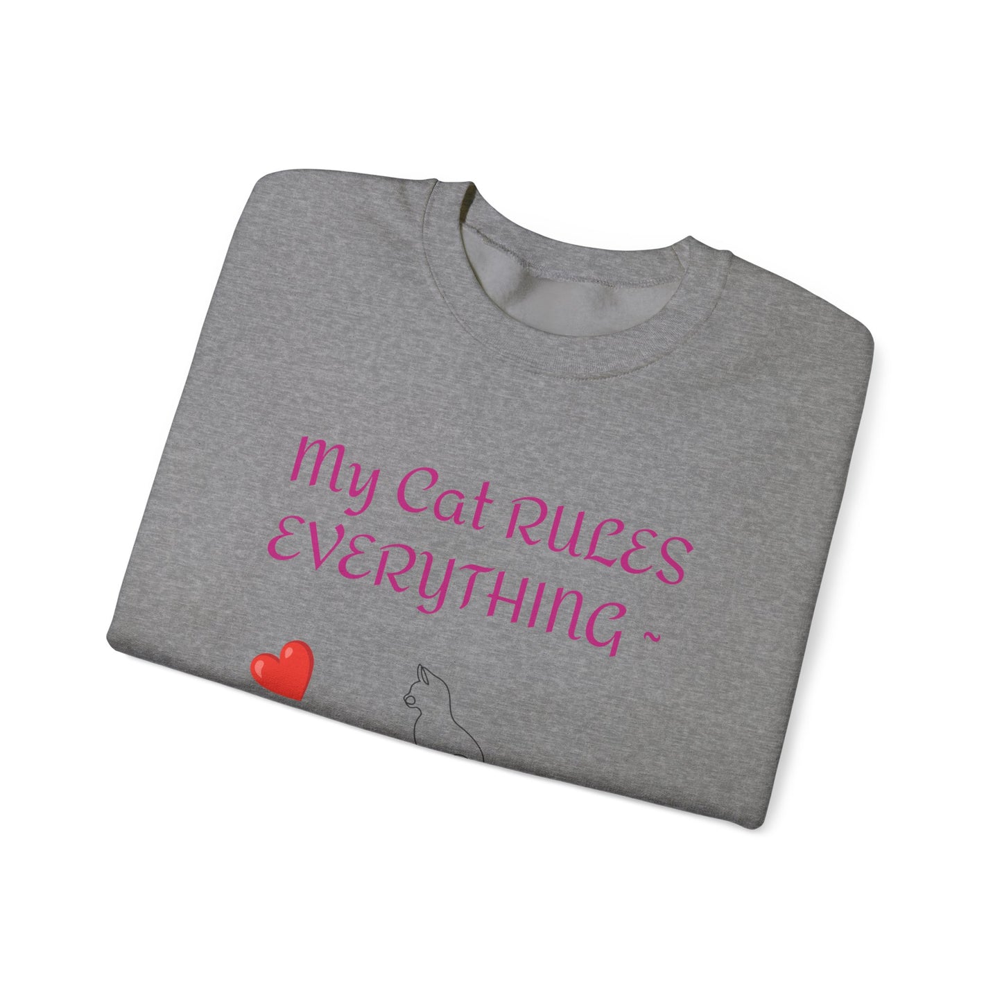 Cat Rules Everything Unisex Heavy Blend™ Crewneck Sweatshirt