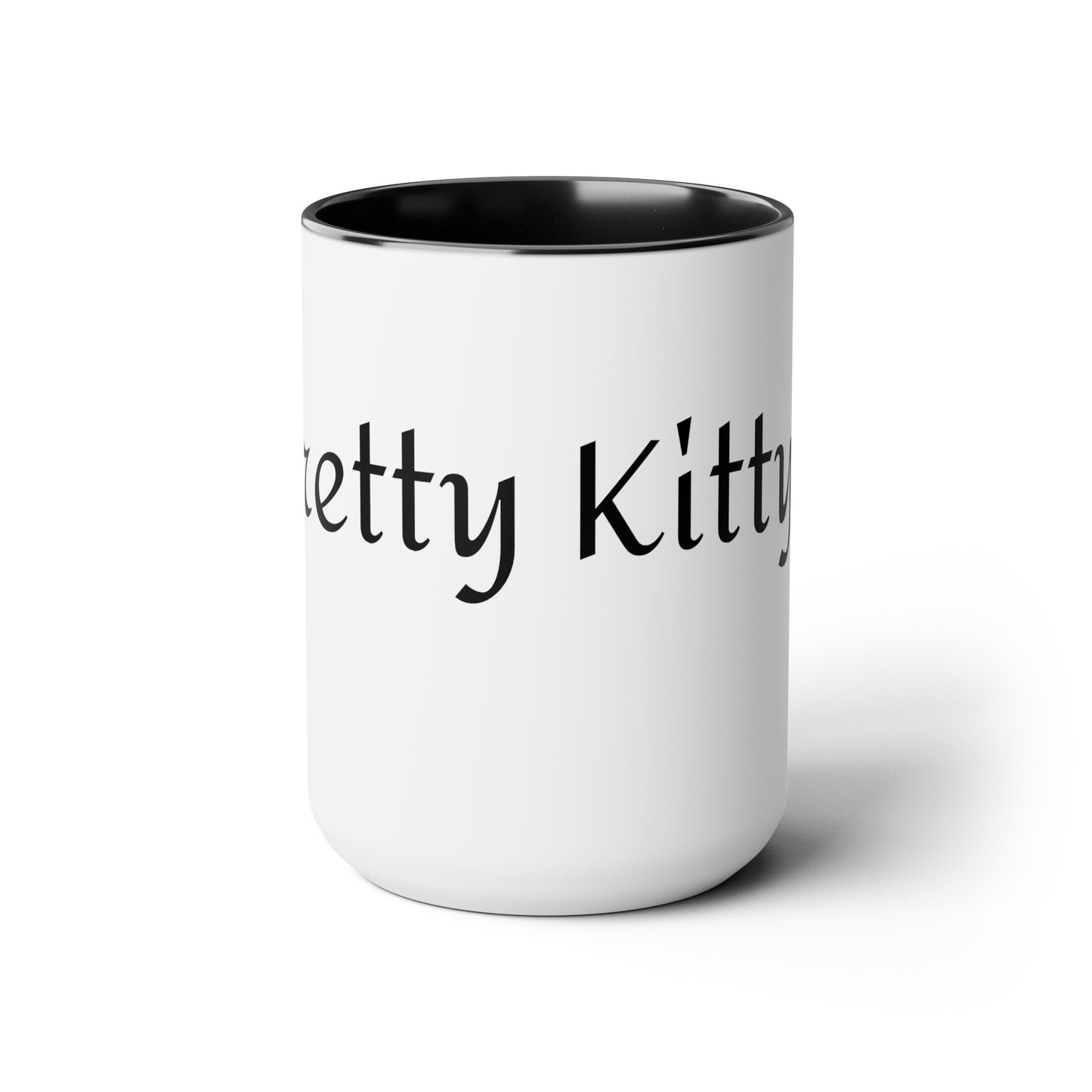 Pretty Kitty Two-Tone Coffee Mugs, 15oz