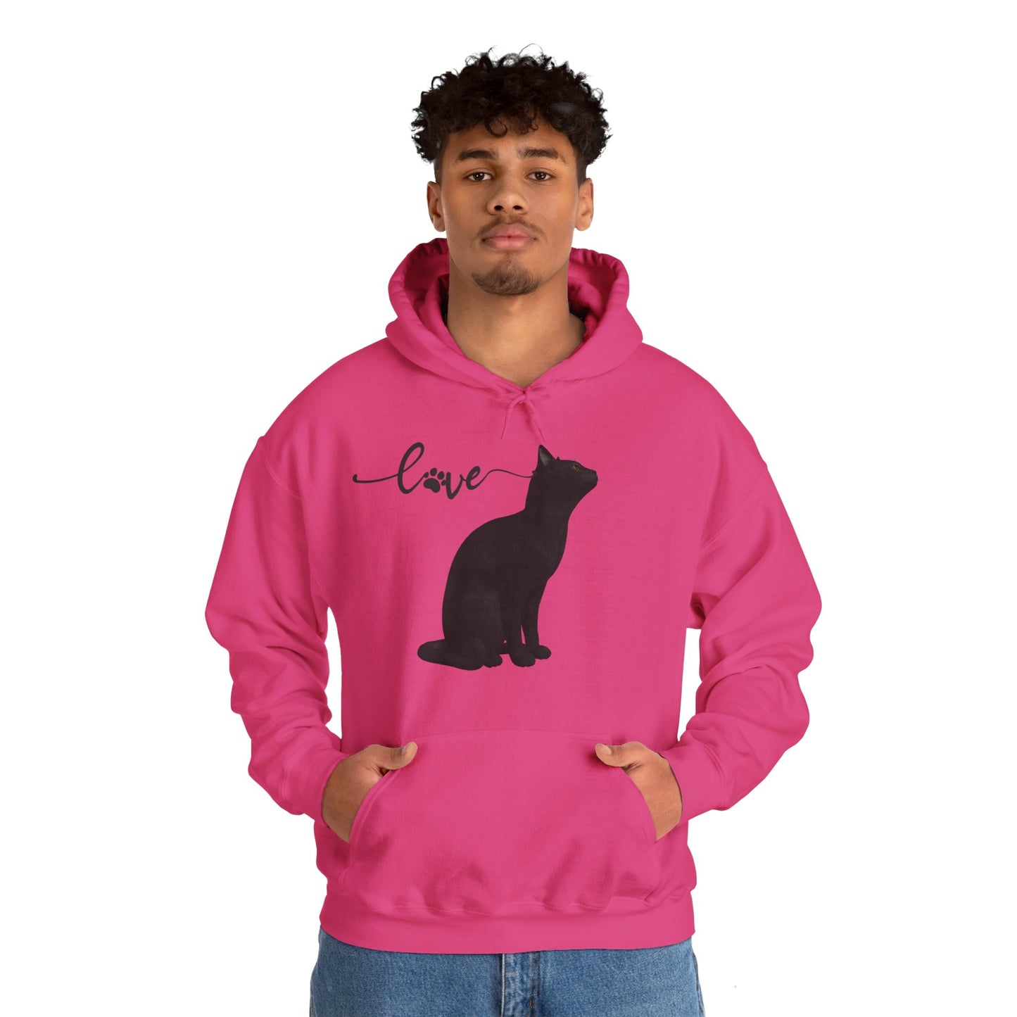 Love cat Unisex Heavy Blend™ Hooded Sweatshirt Cat Love