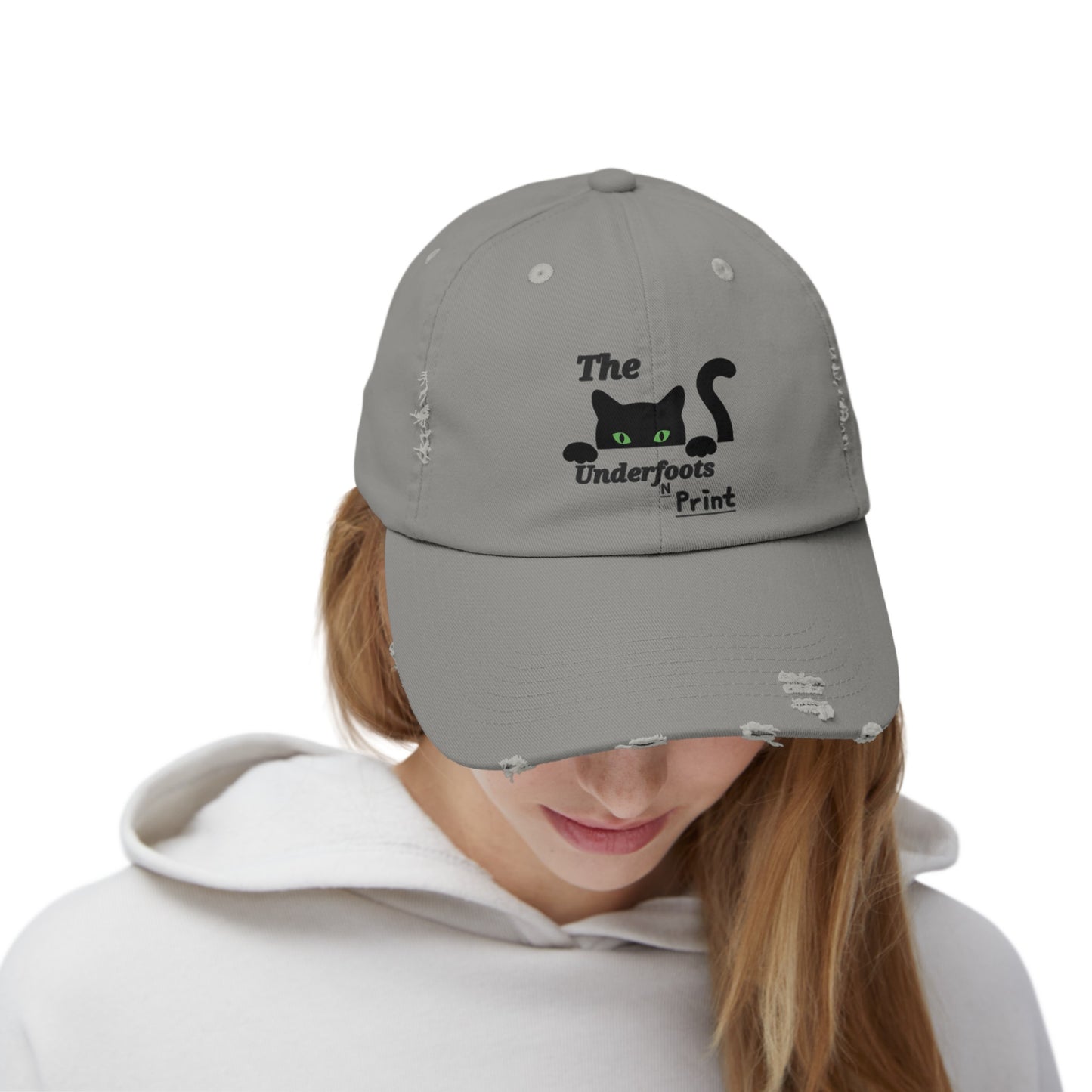 The Underfoots-N-Print Unisex Distressed Cap