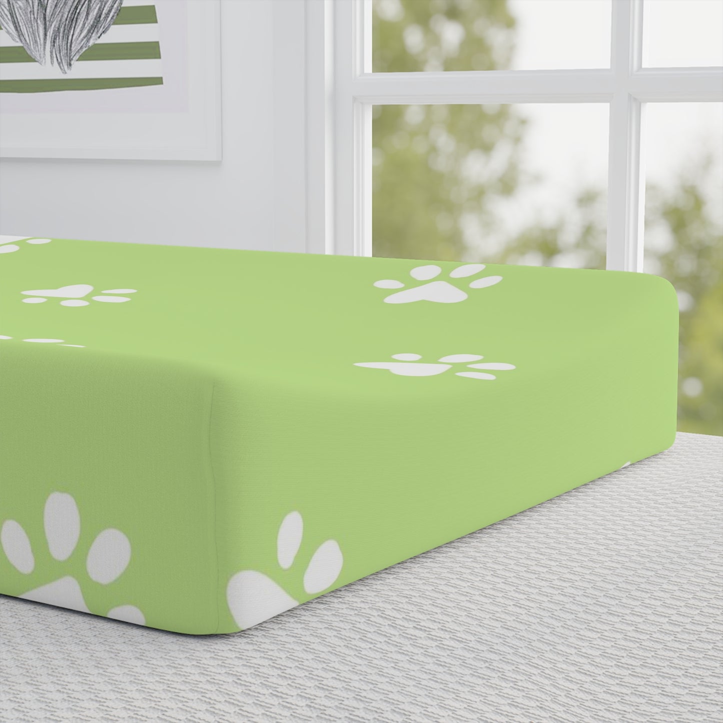 Baby Changing Pad Cover- Paw Print