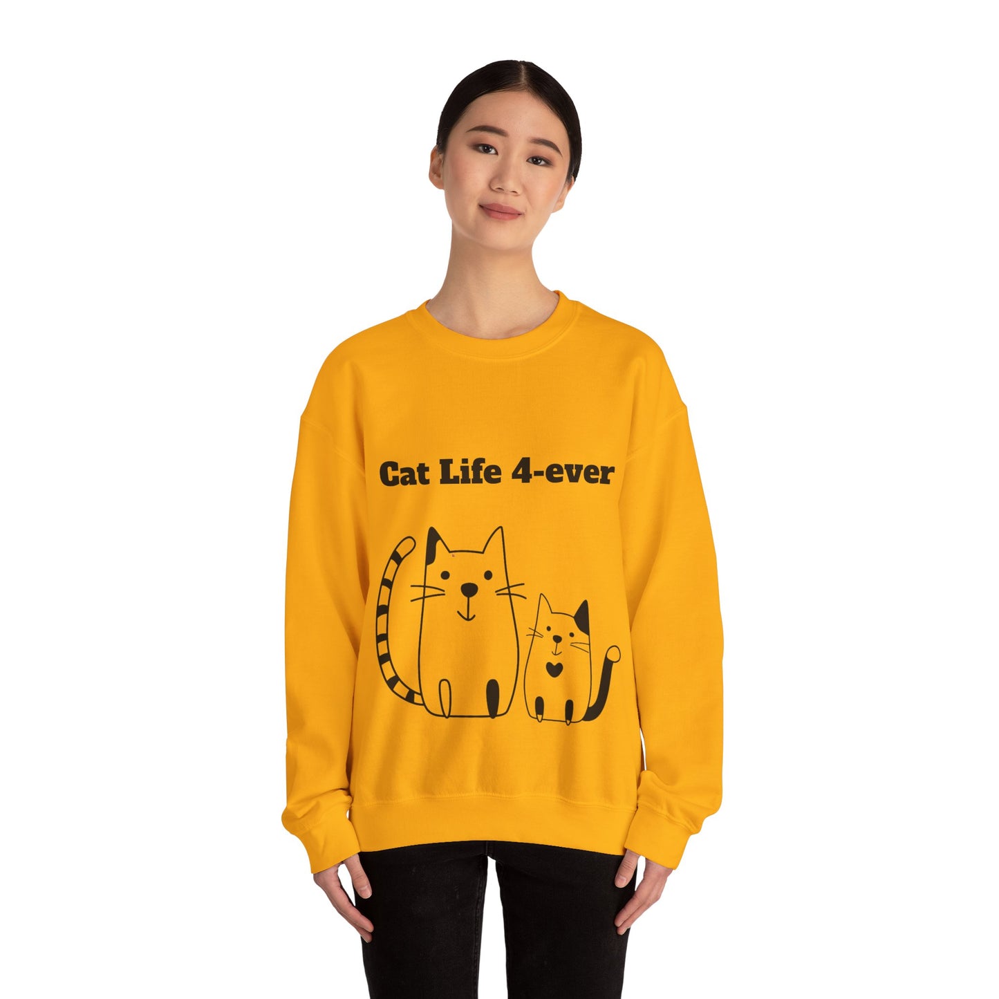 This Unisex Heavy Blend™ Crewneck Sweatshirt is Cat Comfy