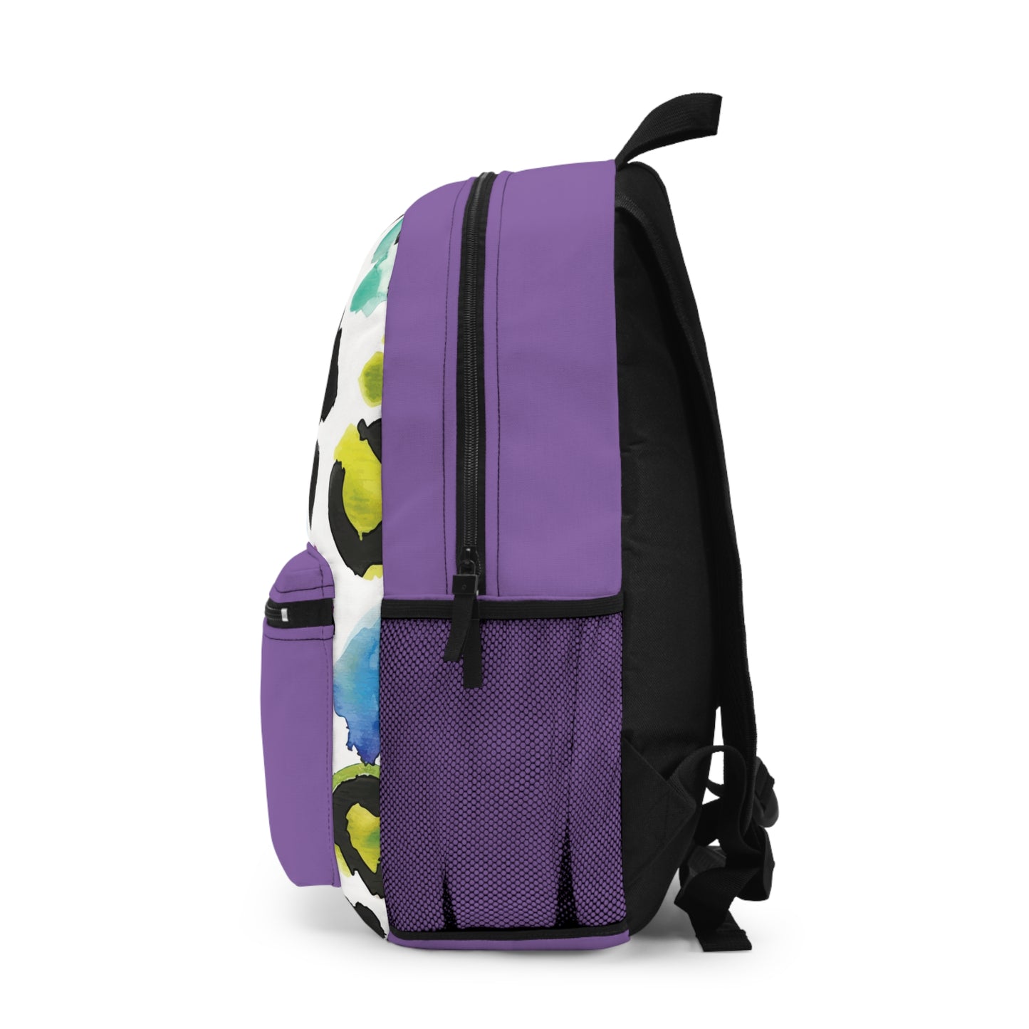 Purple/ multi color animal print Backpack