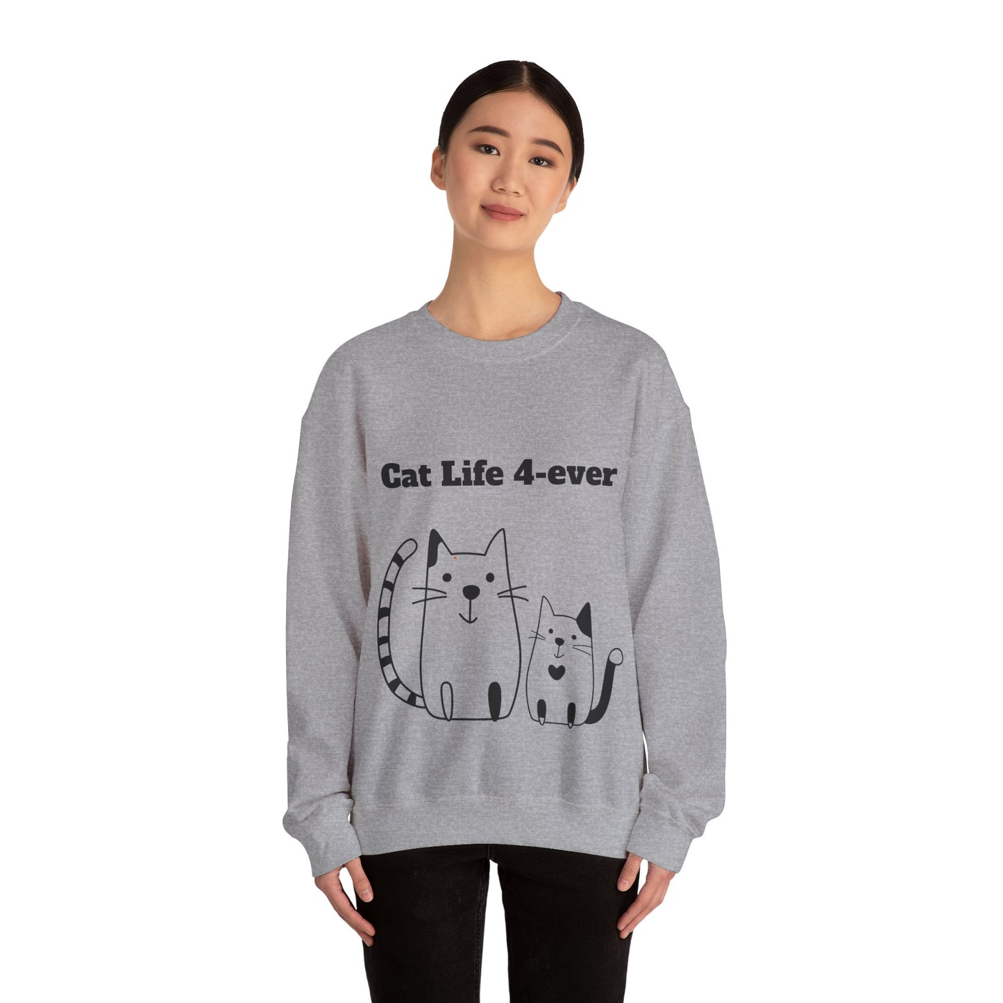 This Unisex Heavy Blend™ Crewneck Sweatshirt is Cat Comfy