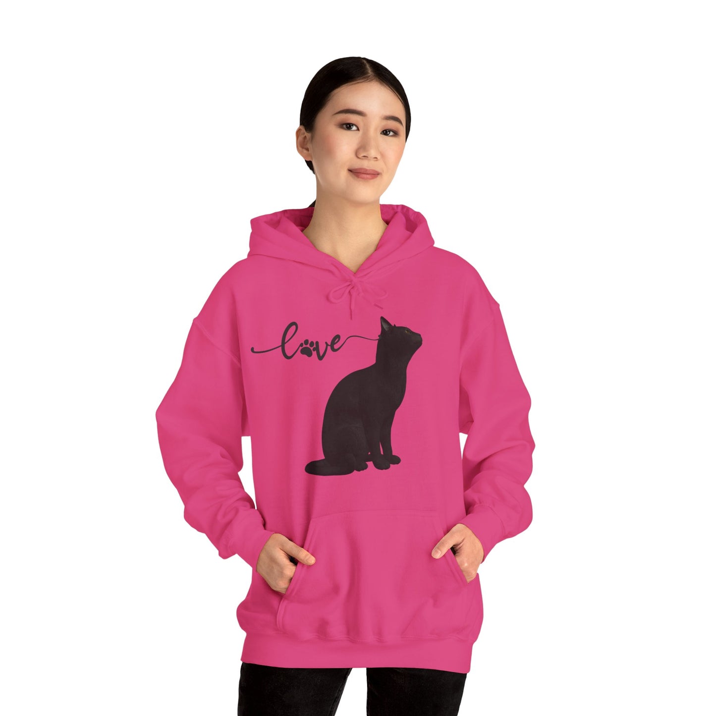 Love cat Unisex Heavy Blend™ Hooded Sweatshirt Cat Love