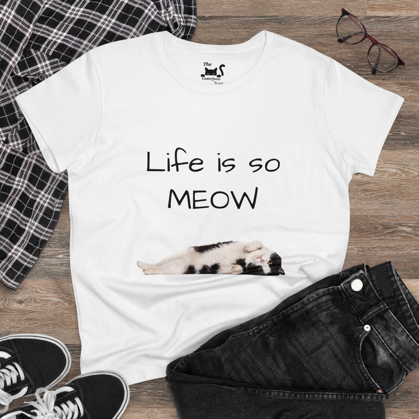 Life is so Meow...Women's Midweight Cotton Tee