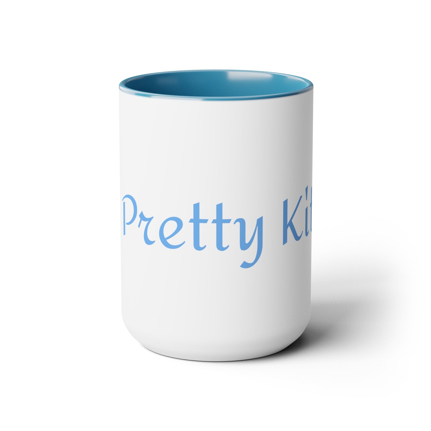 Pretty Kitty Two-Tone Coffee Mugs, 15oz