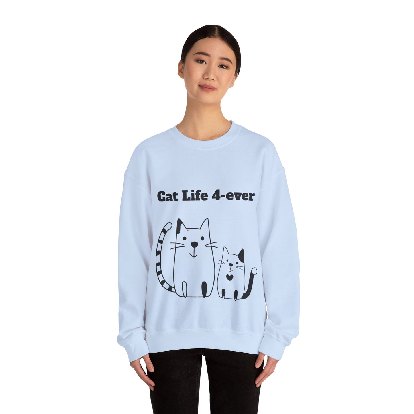 This Unisex Heavy Blend™ Crewneck Sweatshirt is Cat Comfy