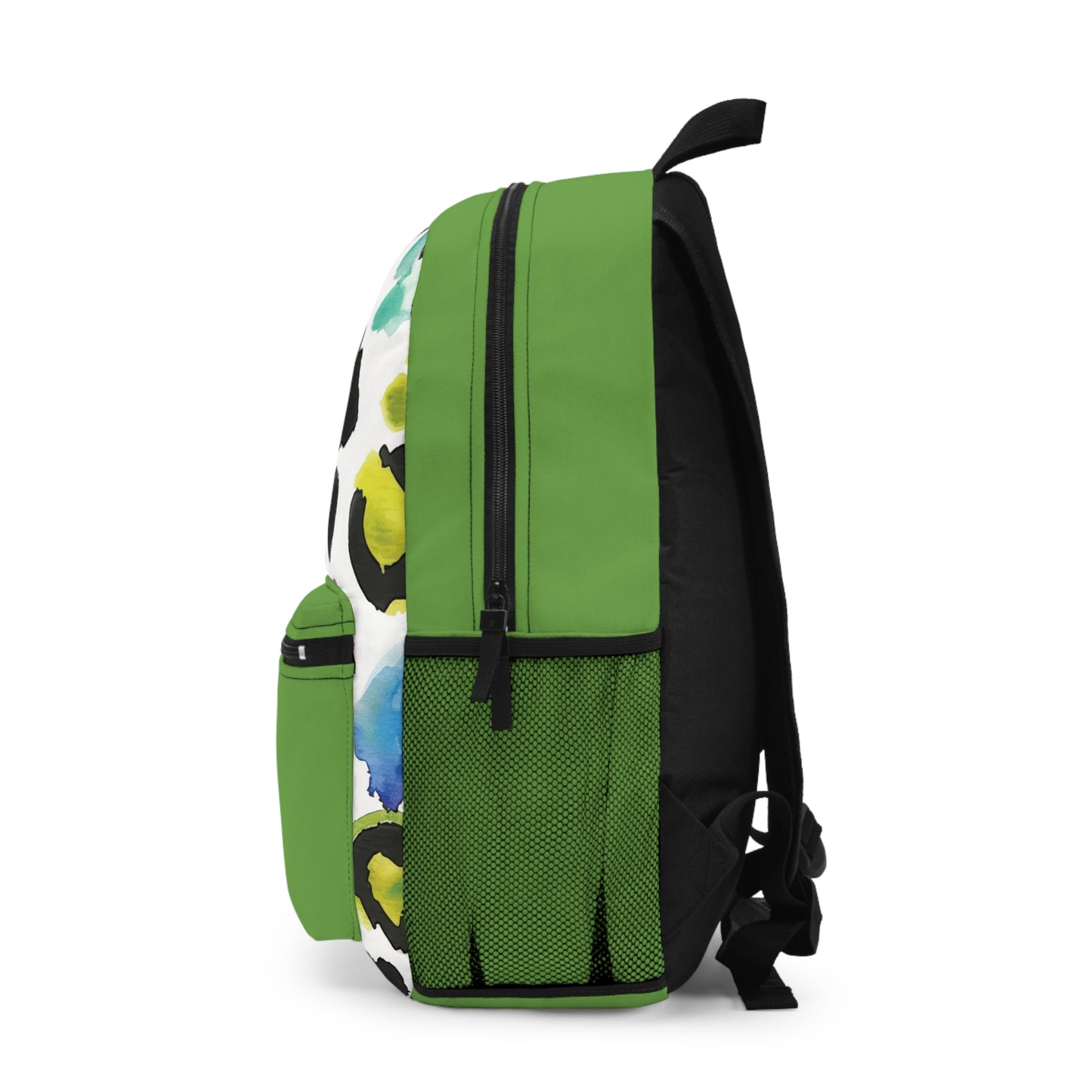 Green/ multi color animal print Backpack