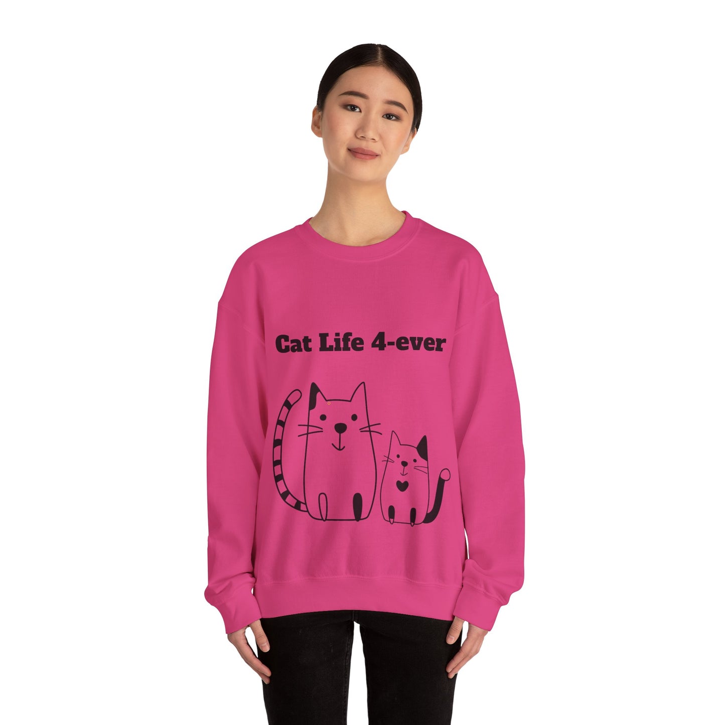 This Unisex Heavy Blend™ Crewneck Sweatshirt is Cat Comfy
