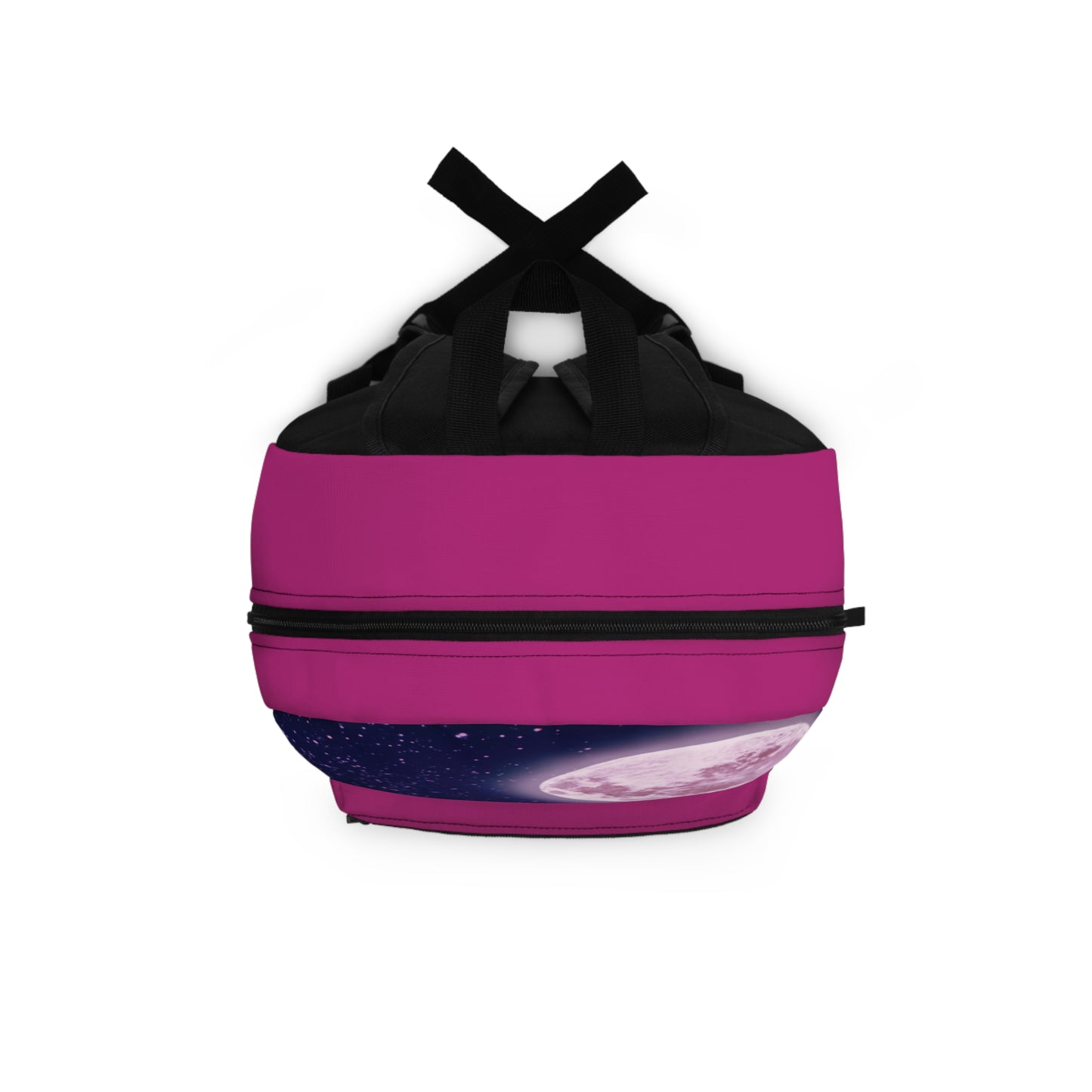 Pink/Back clouds and moon Backpack