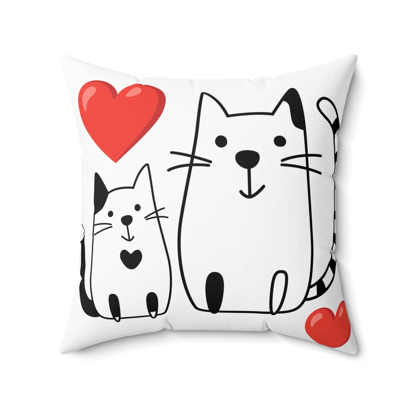 Cat lover collection Spun Polyester Square Pillow