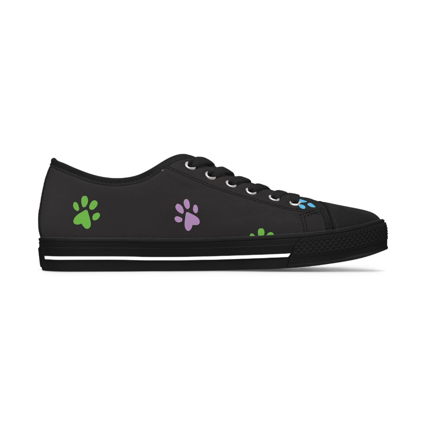 Women's Low Top Sneakers cat paw prints