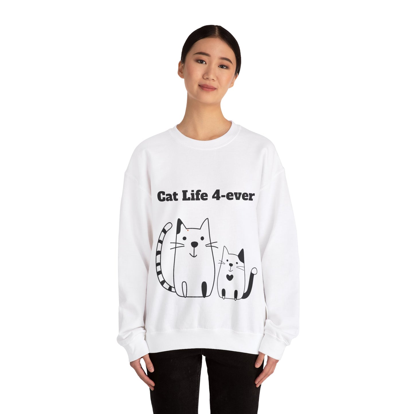 This Unisex Heavy Blend™ Crewneck Sweatshirt is Cat Comfy