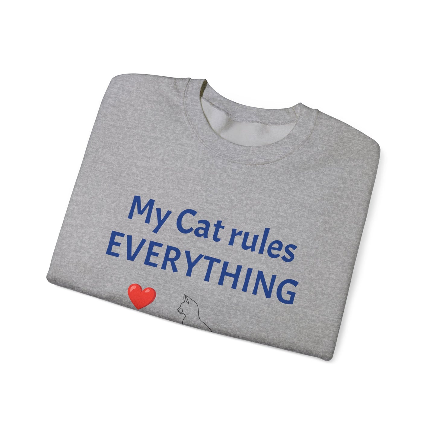 Cat Rules Everything Unisex Heavy Blend™ Crewneck Sweatshirt