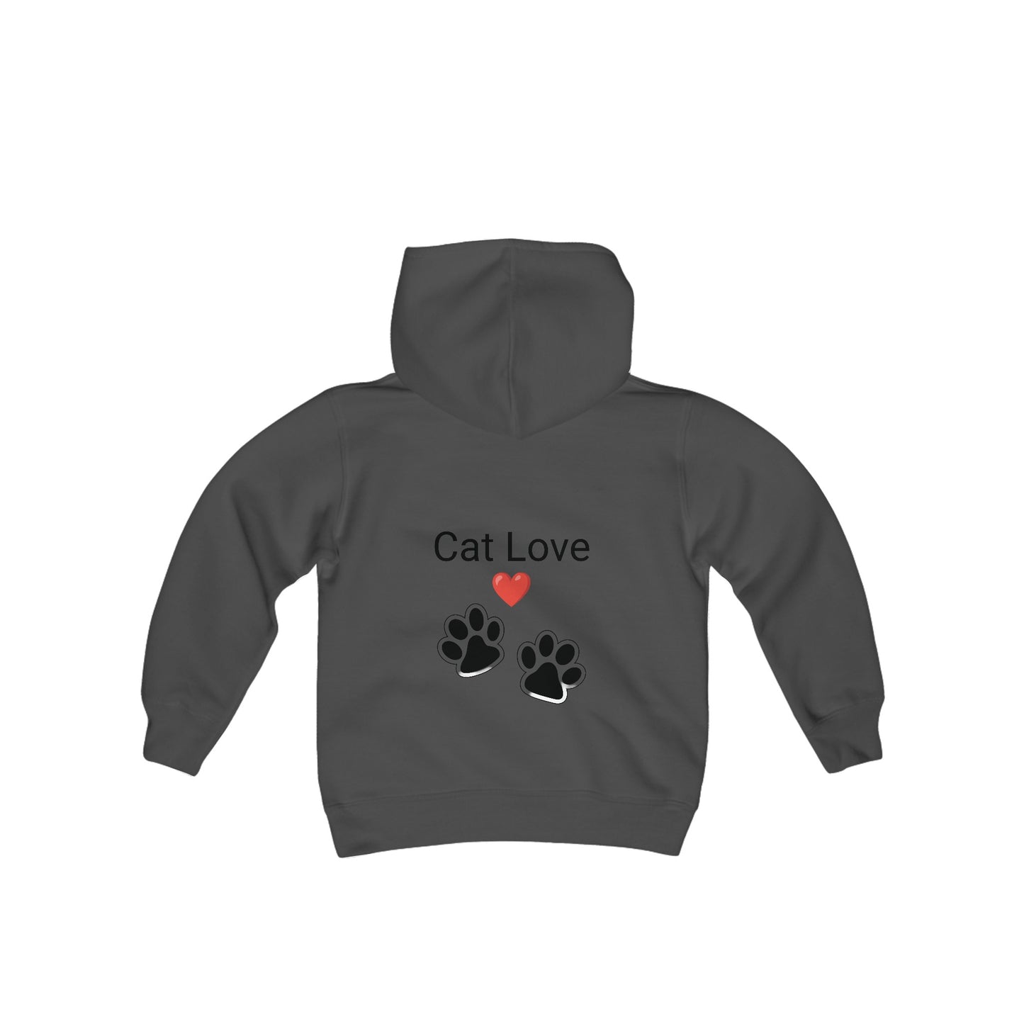 Cat love Youth Heavy Blend Hooded Sweatshirt