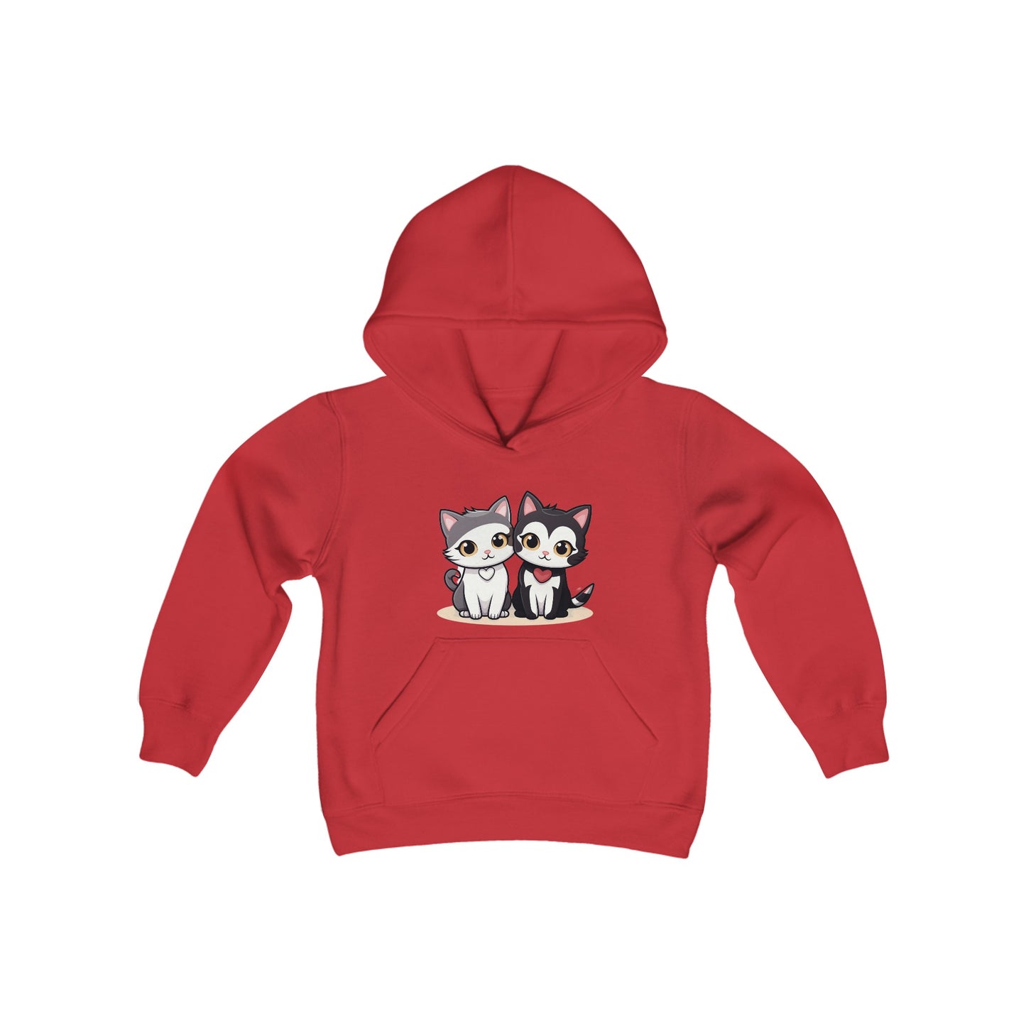 Cat love Youth Heavy Blend Hooded Sweatshirt