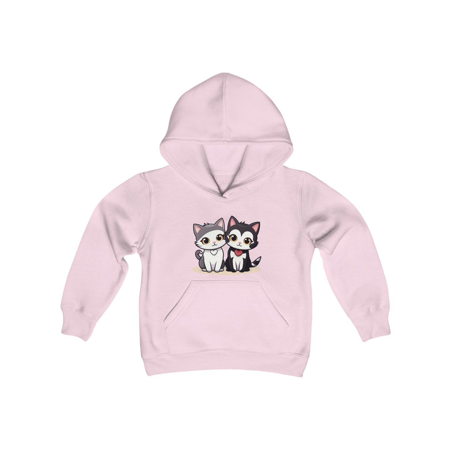Cat love Youth Heavy Blend Hooded Sweatshirt