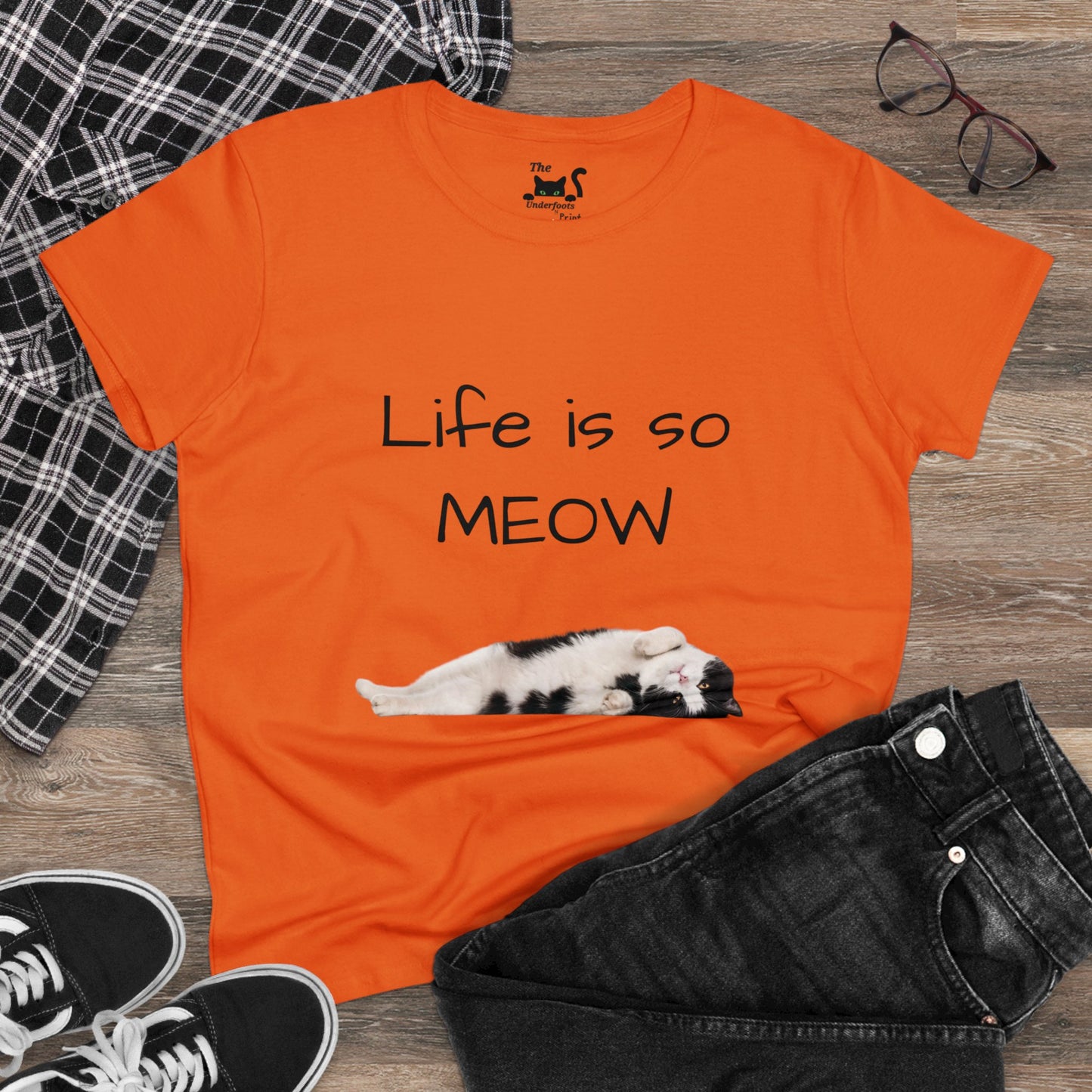 Life is so Meow...Women's Midweight Cotton Tee