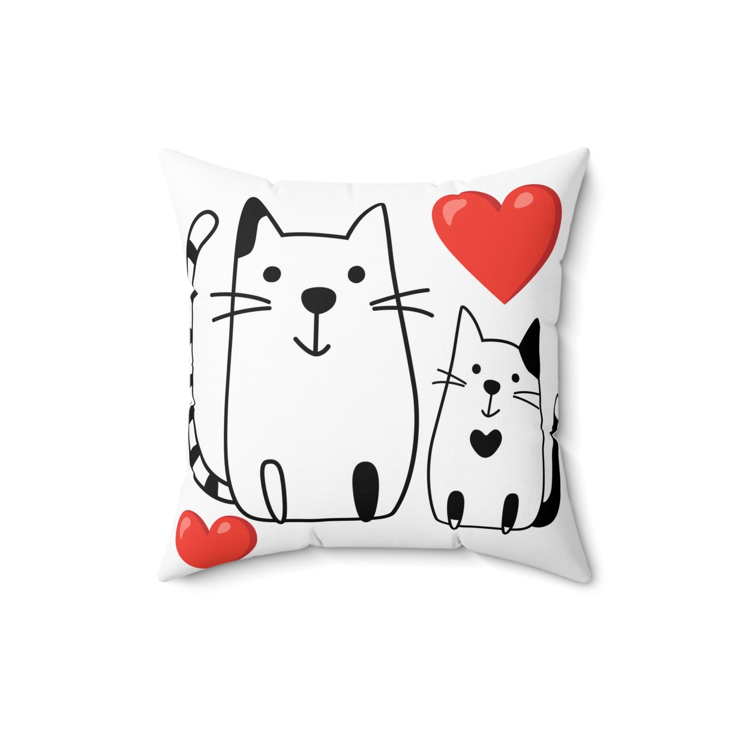 Cat lover collection Spun Polyester Square Pillow