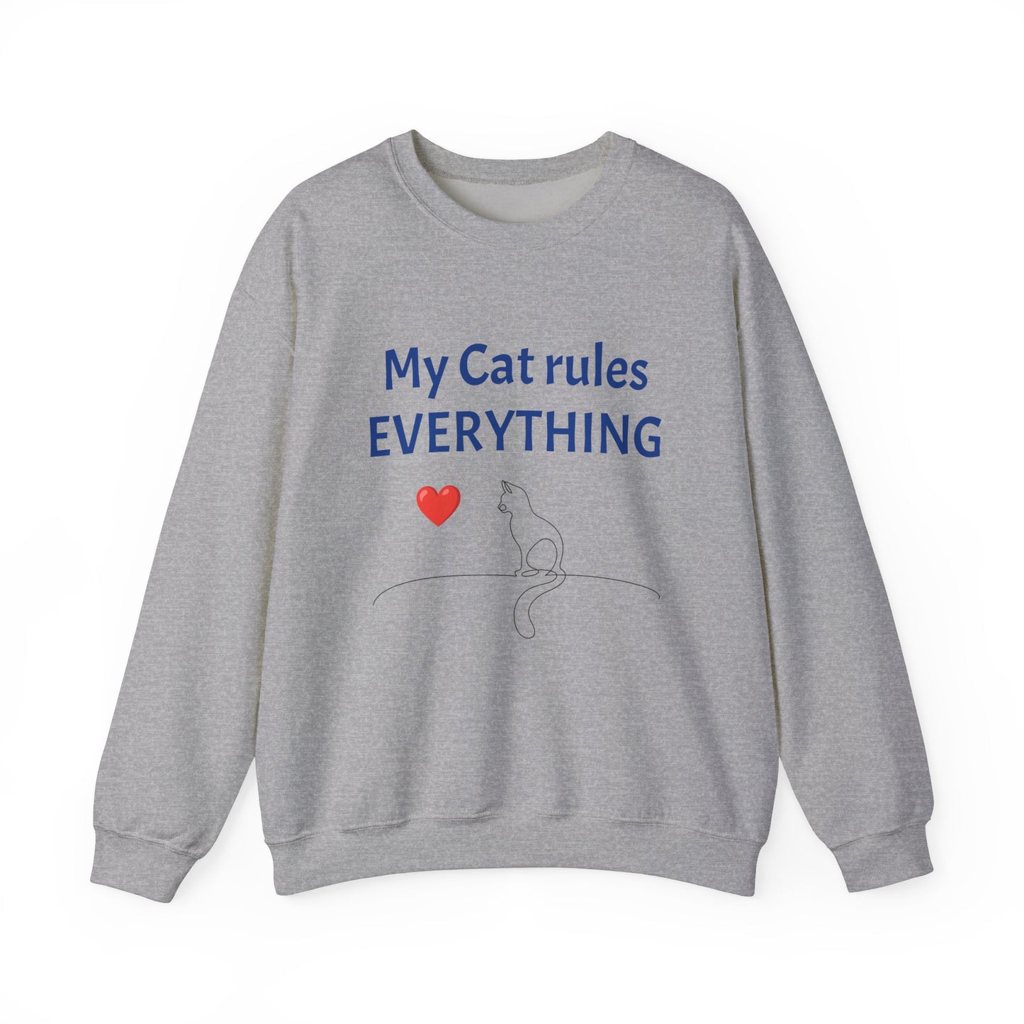 Cat Rules Everything Unisex Heavy Blend™ Crewneck Sweatshirt