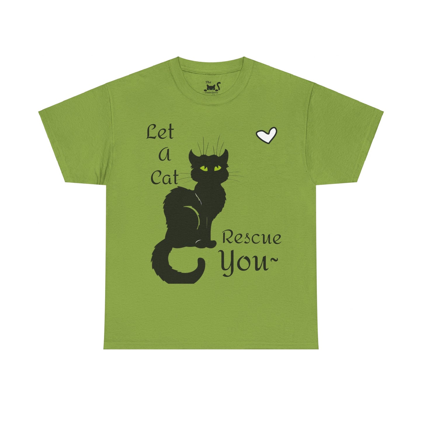 Let a Cat Rescue You Unisex Heavy Cotton Tee