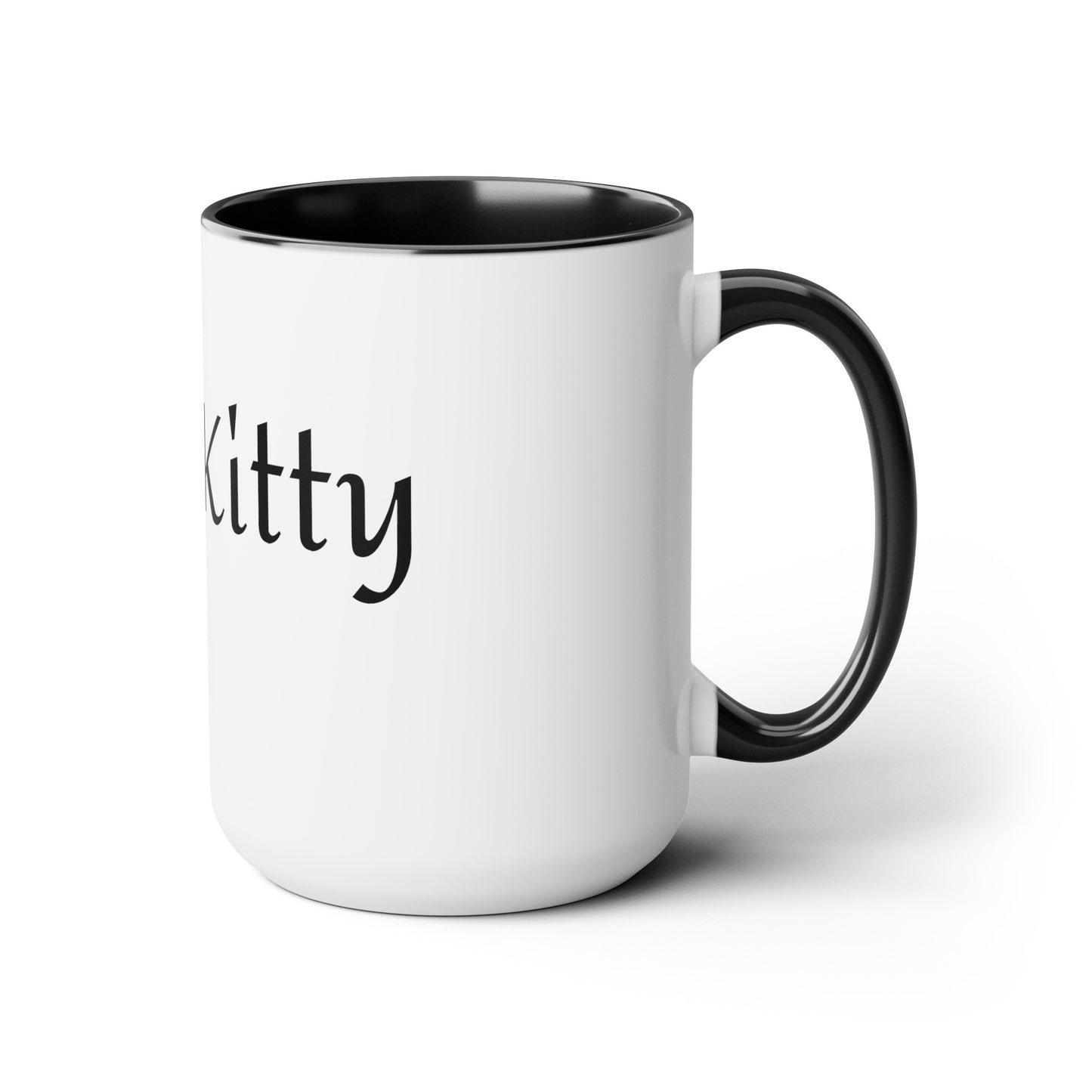 Pretty Kitty Two-Tone Coffee Mugs, 15oz