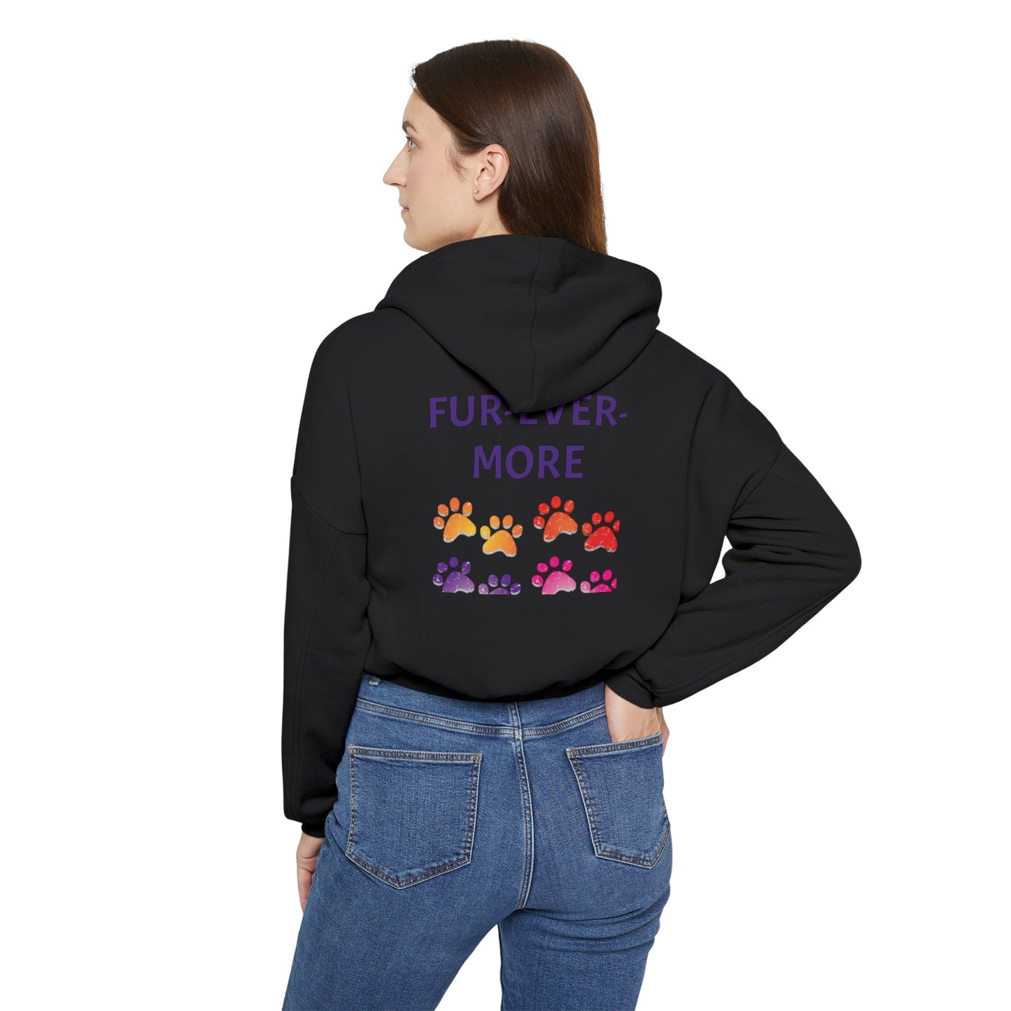 Cat era- Fur-Ever-More Women's Cinched Bottom Hoodie