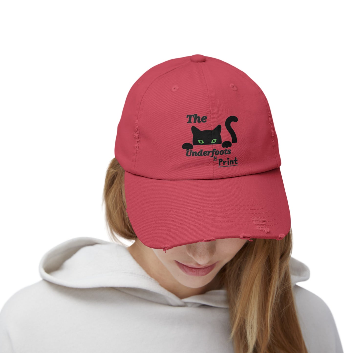 The Underfoots-N-Print Unisex Distressed Cap