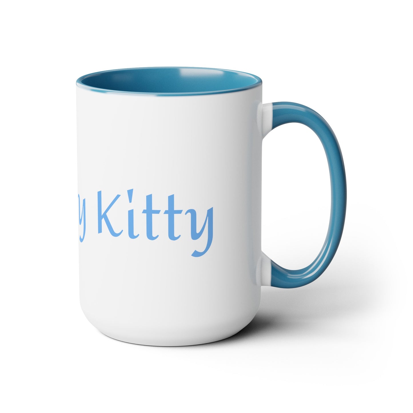 Pretty Kitty Two-Tone Coffee Mugs, 15oz