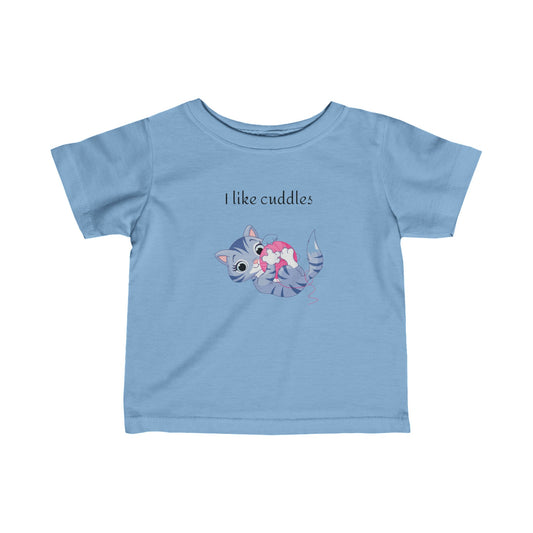 I like cuddles cat Infant Fine Jersey Tee