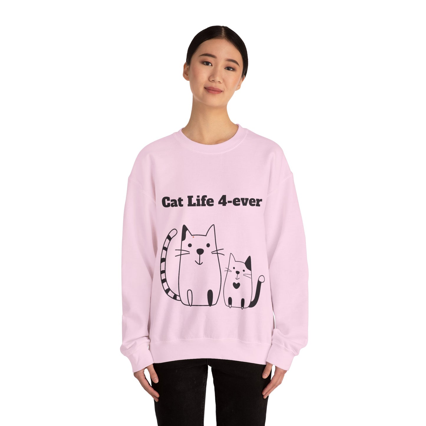 This Unisex Heavy Blend™ Crewneck Sweatshirt is Cat Comfy