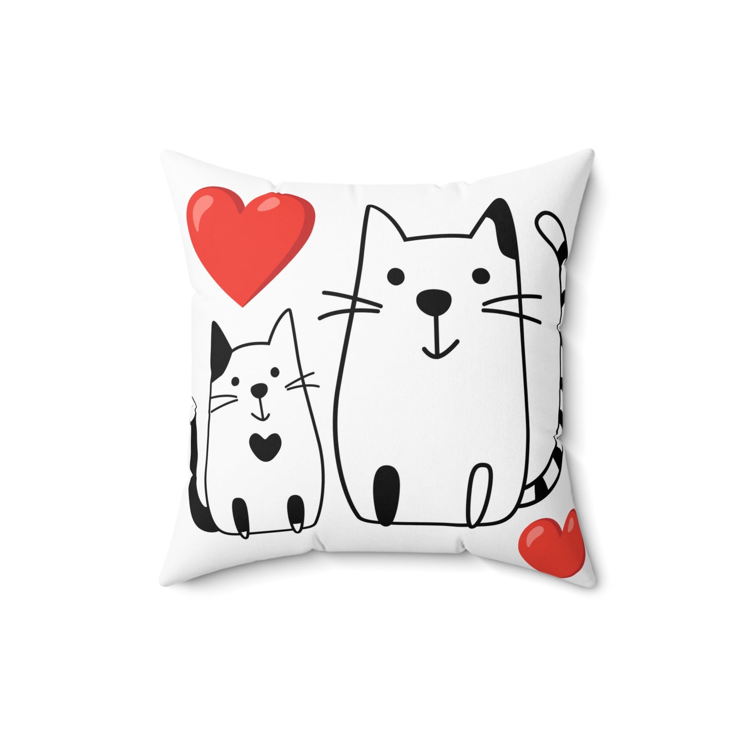 Cat lover collection Spun Polyester Square Pillow