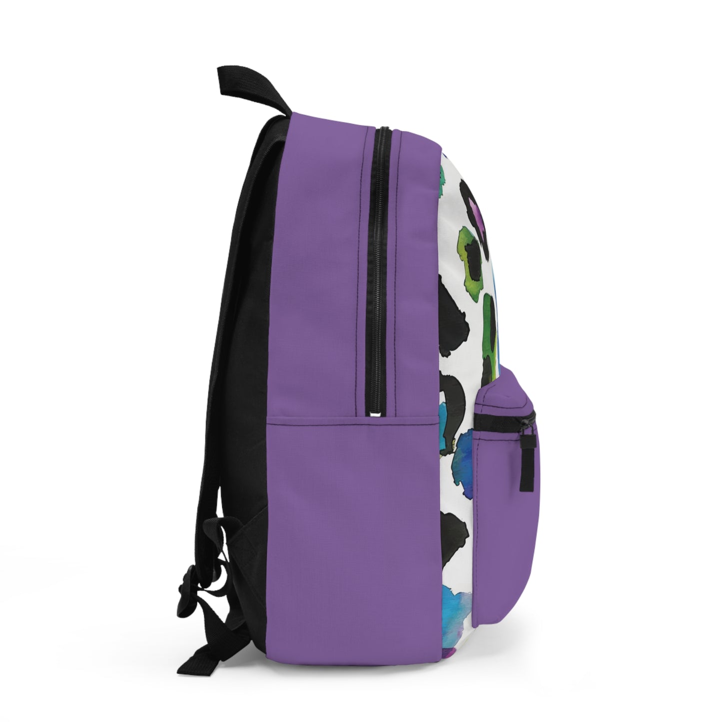 Purple/ multi color animal print Backpack