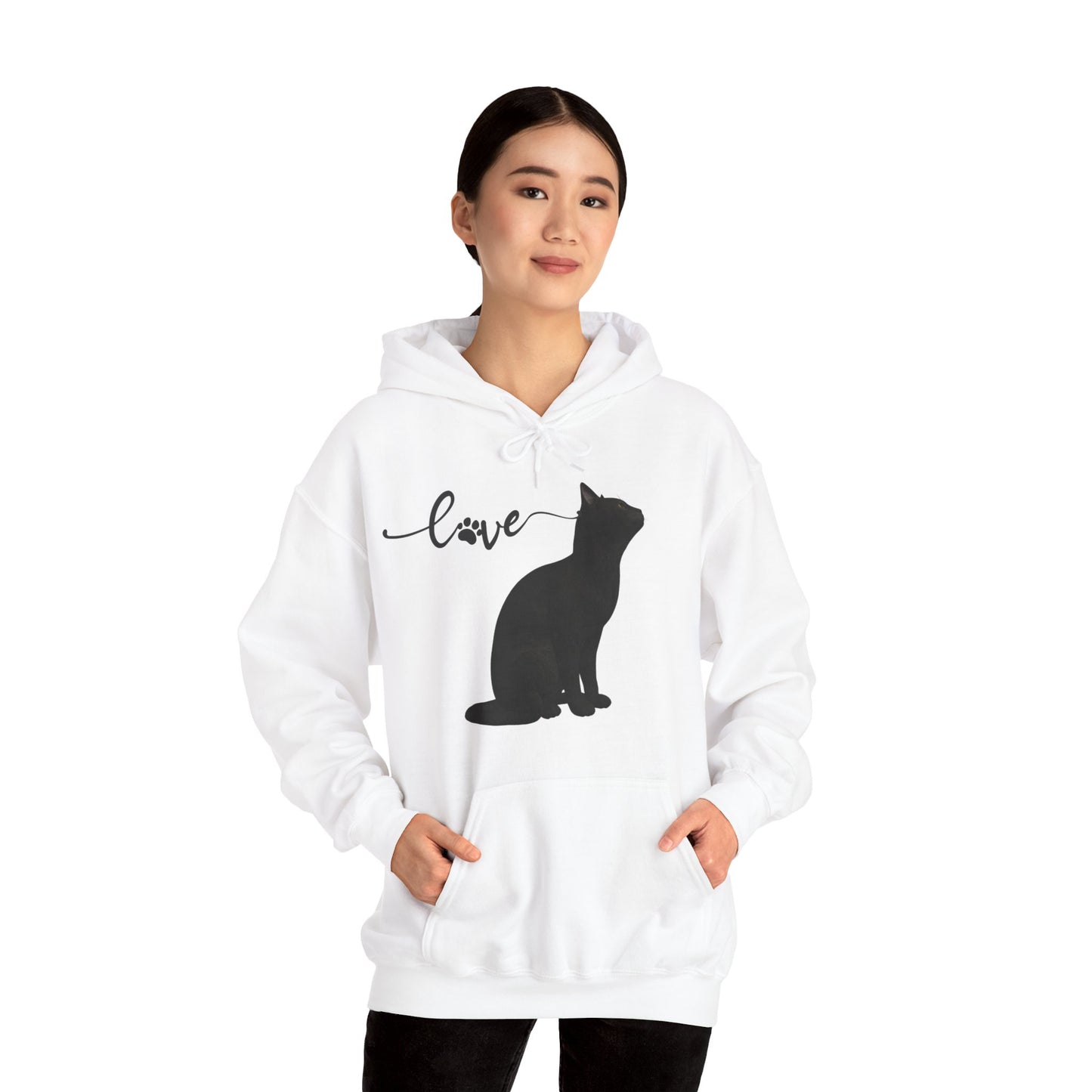 Love cat Unisex Heavy Blend™ Hooded Sweatshirt Cat Love