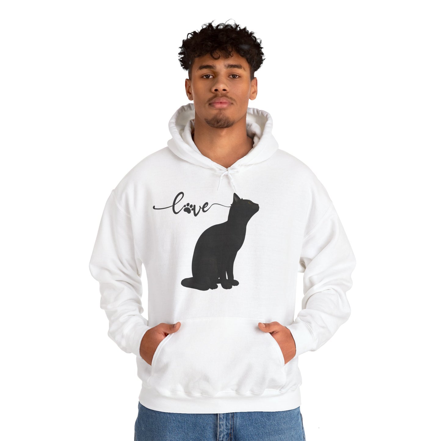 Love cat Unisex Heavy Blend™ Hooded Sweatshirt Cat Love