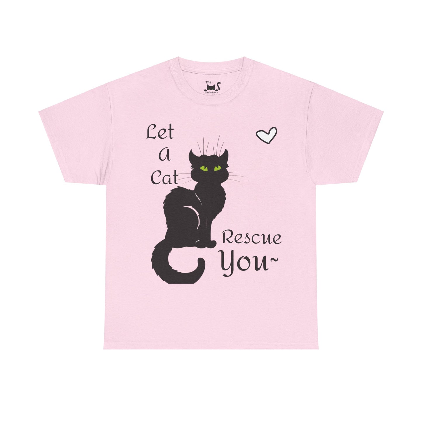 Let a Cat Rescue You Unisex Heavy Cotton Tee